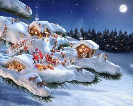 Christmas wallpaper - new year, winter, city winter, christmas