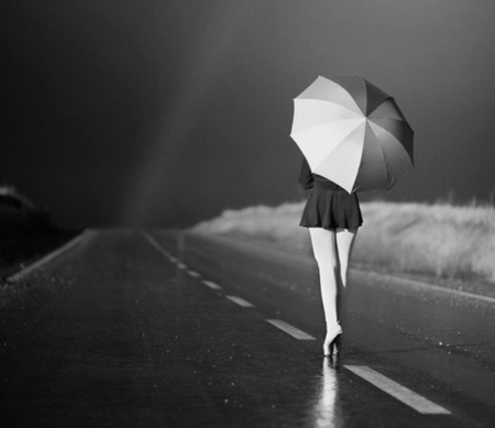 Rain - white, people, photography, rain, black