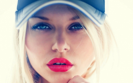 woman - lips, person, woman, beautiful, girl, face