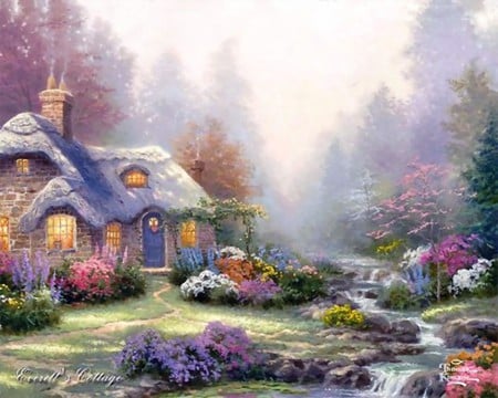 blue cottage