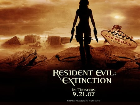 Resident Evil - alice, movies, resident evil extinction, milla