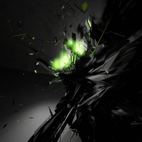 abstract black green