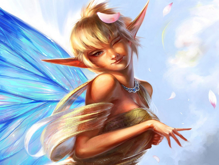 	 mischievous fairy - fantasy, art