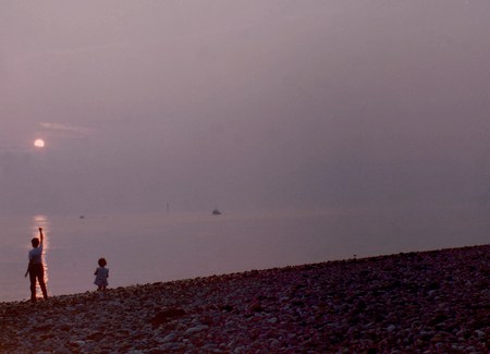 setting sun - north wales, conwy