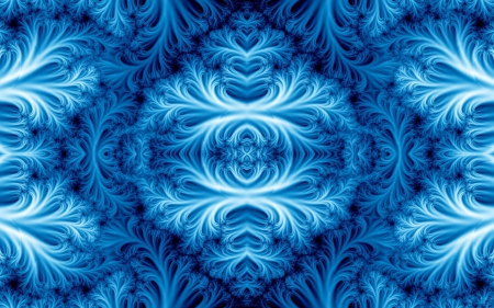 Fractal - bright, winter, texture, luminos, fractal, abstract, blue