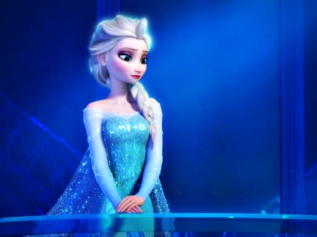 Elsa - princess, movie, girl, winter, fantasy, queen, snow, blue, elsa, disney, frozen