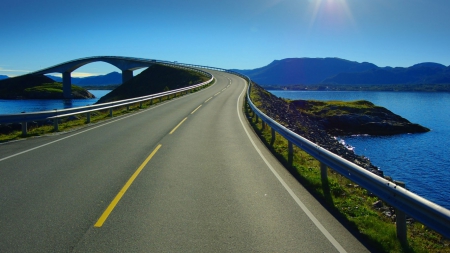 Road and Bridge in Norway - roads, architecture, norway, bridges