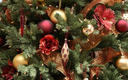 Christmas Tree - Tree, Decorations, Christmas, Ribbon