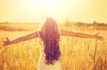 :) - subbotina anna, enjoying, lady, field, outdoor