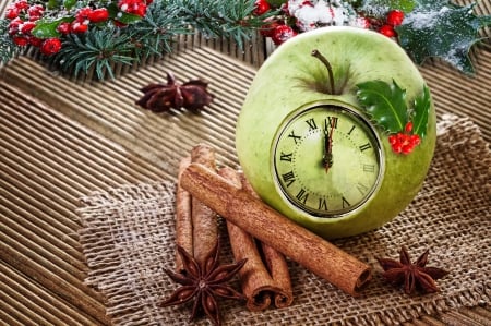 Xmas - cinnamon, merry, decoration, apple, christmas