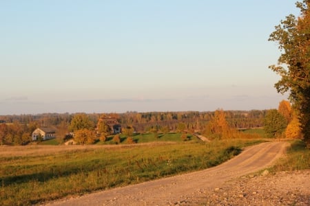 Autumn evening - sunsets, nature, autumn, other