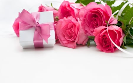 love - love, gift, rose, pink