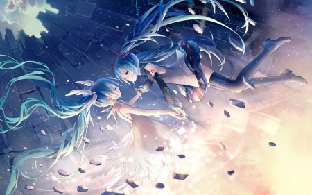 Anime - anime, art, girl, sparks