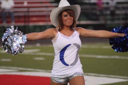 Cheerleader - hat, cowgirl, shorts, cheerleader