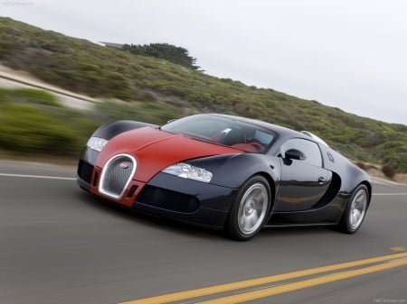 Veyron - black, supercar, french, red