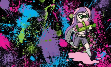 Inkling Sweetie Belle - friendship is magic, my little pony, tv series, nintendo, cartoons, cutie mark crusaders, sweetie belle, splatoon, inkling, wii u, video games, cute