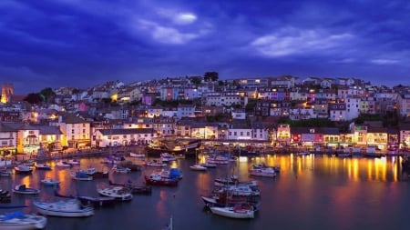 Cityscape and Boats - boats, abstract, cityscapes, photography