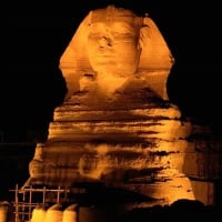 Sphinx at night