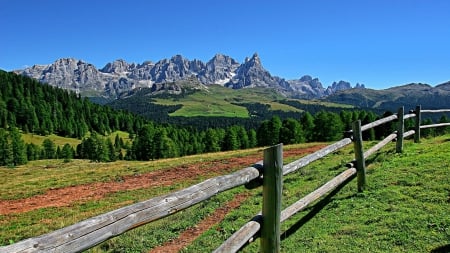 Val di Fiemme_(Italy) - nice, beauty, sky, valley, italy, trees, panorama, monumet, mountains, path, view, clouds, green, grass, landscapes, alpine hut, houses, hills, light, night, italia, nature, forest, snow, alps, colors