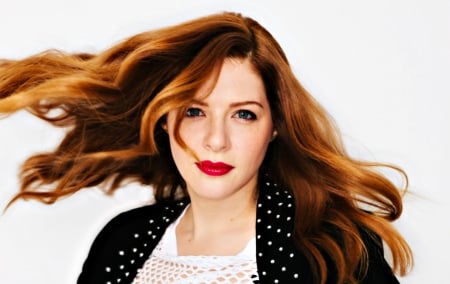 Rachelle Lefevre - white, woman, actress, redhead, girl, red, rachelle lefevre, black