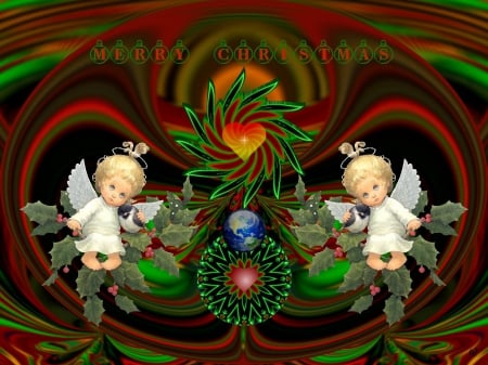 Merry Christmas 4 - eye candy, collage, 3d, fractal, abstract