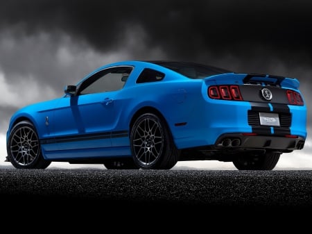 ford shelby mustang gt500 - shelby, ford, mustang, blue