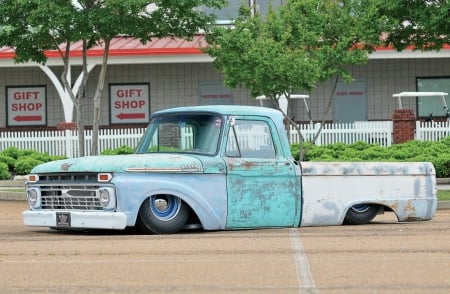 1964-Ford-F-100 - Truck, Rust, 1964, Slammed