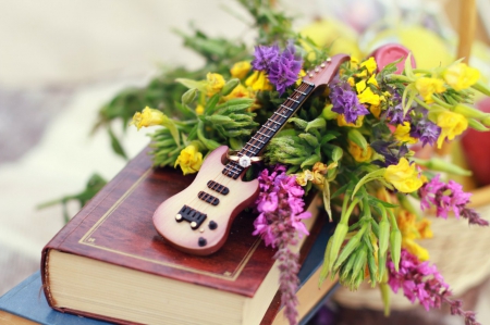 â™¥ - flowers, book, guitar, soft