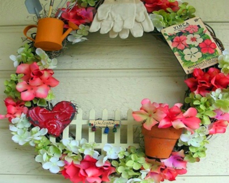 Flower Wreaths - flowers, decor, wreaths, wall