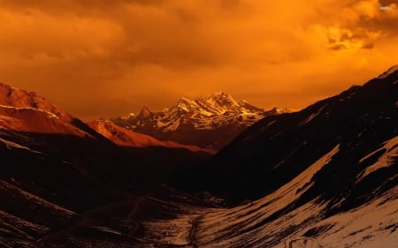 Himalayan Sunset - sunsets, nature, mountains, himalayas