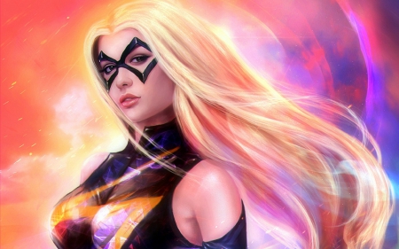 Ms Marvel - fan art, 3d and cg, lovely, creative pre-made, love four seasons, weird things people wear, digital art, beautiful, colors