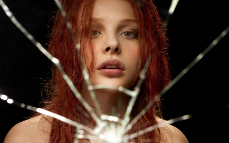 carrie - cracked, carrie, redhead, mirror