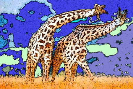 dances - dances, giraffes, together, are