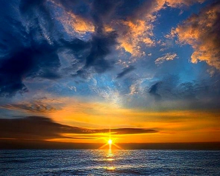 Beautiful Scenery - nature, sky, sunset, sea