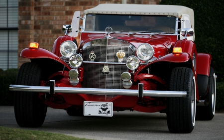 Car - beautiful, old, red, car