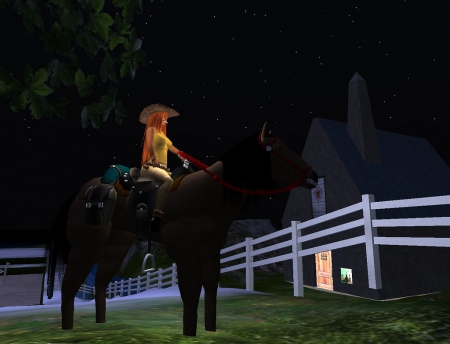 Late Nite Rider - boots, horse, hat, cowgirl