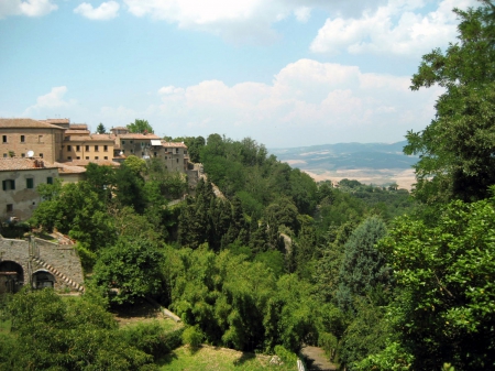 Italy - nature, sky, village, houses, trees, photography, tree, grass