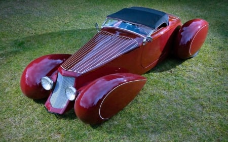 Boattail Speedster - red, cars, speedster, boattail