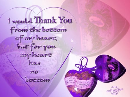 I would thank you - love, heart, cg, thank you, abstract, purple, pink, 3d, friendship, words