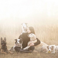 ALICJA ZMYSLOWSKA AND HER DOGS