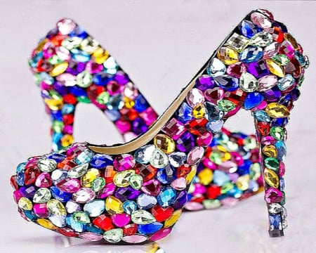 Full of Gems - heel, gems, stilettos, shoe