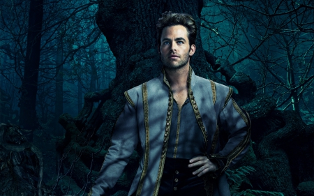 Into the woods (2014) - chris pine, movie, man, cinderellas prince, blue, actor, fantasy, into the woods