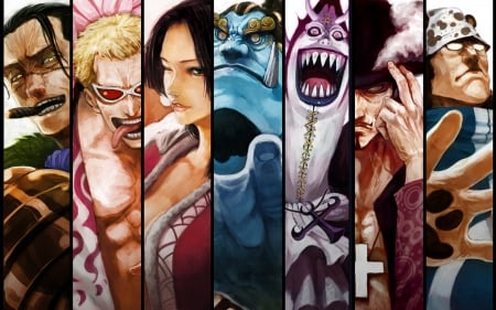 One piece Sichibukai - Crocodile, Mihawk, Kuma, Hancock