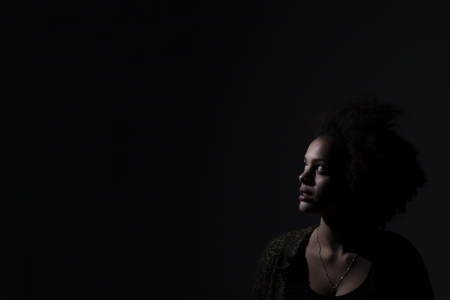 Eileen Farnham - black, necklace, female, eileen farnham, afro, model, beauty