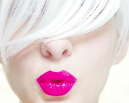 Lips - white, lips, woman, hair