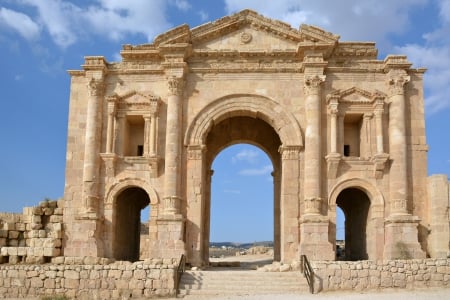 Arch of Hadrian, Jerash, Jordan - arch, hadrian, ancient, jordan, architecture