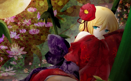 Rin - rin, vocaloid, kimono, kagamine