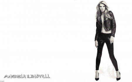 Angela Lindvall - nice outfit, angela lindvall, blonde, model