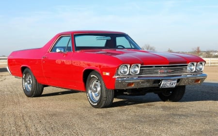 1968 Chevy El Camino - Red, Truck, 1968, Cars, El Camino