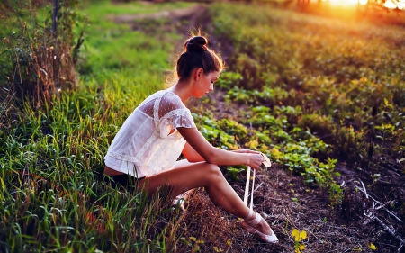 Women - ballet - women, ballerina, outdoor, ballet